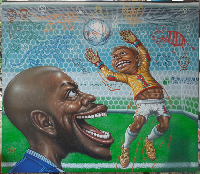 'GOAL'A MUNIR,2024,150x130cm,oil on canvas
