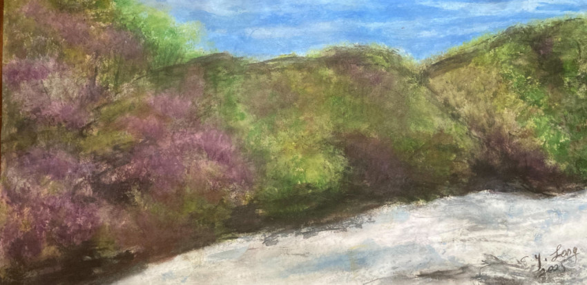 Mountain with Purple