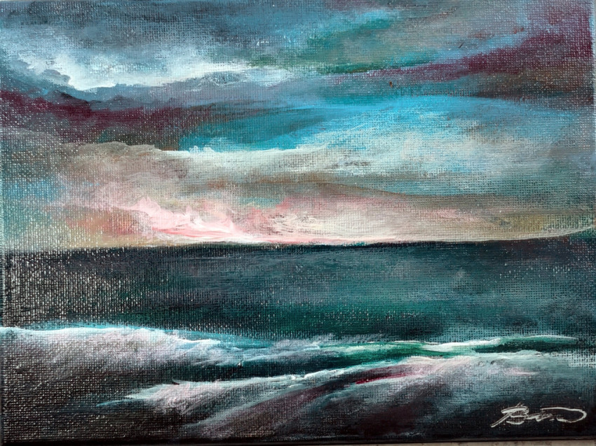Coney Island acrylic 20x15 cm