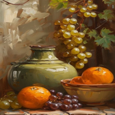 Still Life with Fruits and Vase