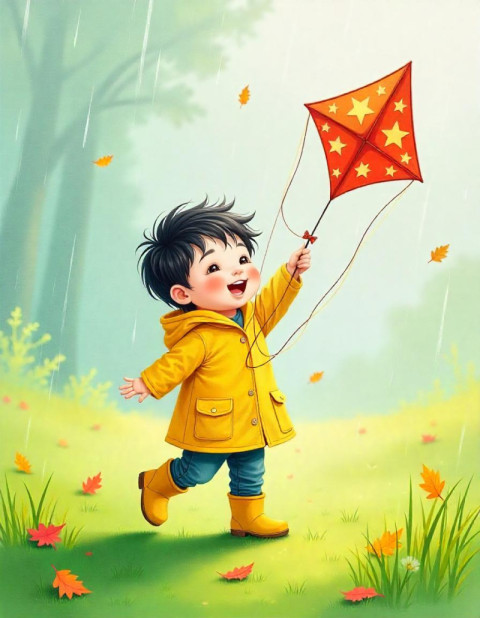 asian little boy with black hair weari