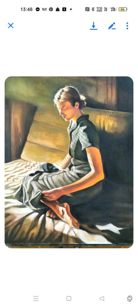 Young girl sitting