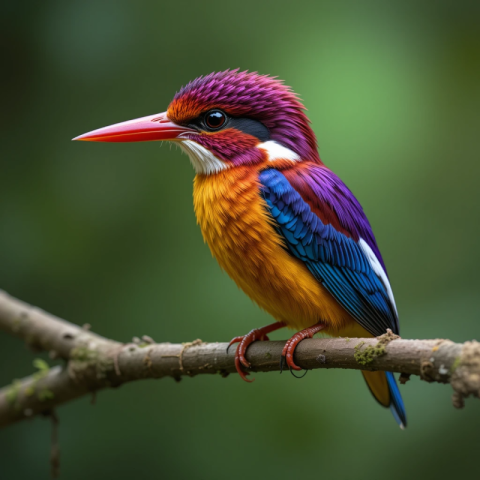 Rufous-backed kingfisher (Ceyx rufidorsa).