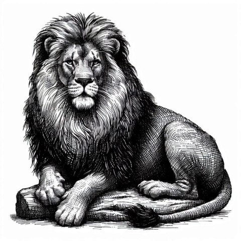 Sitting Lion