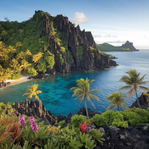 Jagged Cliffs and Turquoise Waters