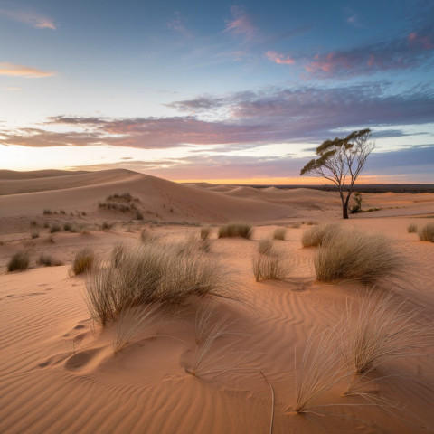 Desert Dawn: Sand and Solitude
