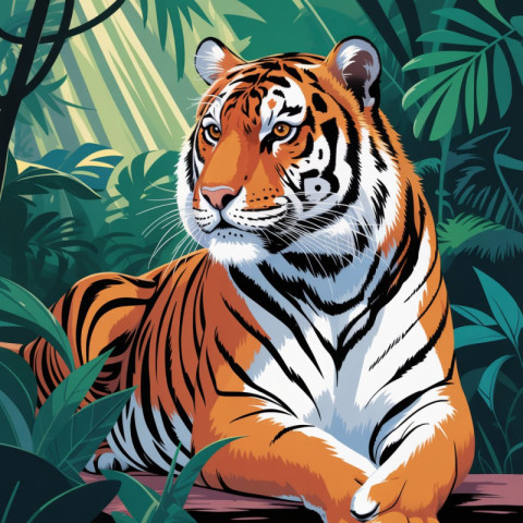 Majestic Tiger in Jungle
