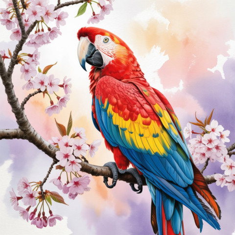 a watercolor painting of a vibrant scarl