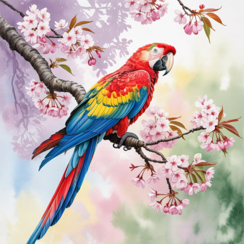 a watercolor painting of a vibrant scarl