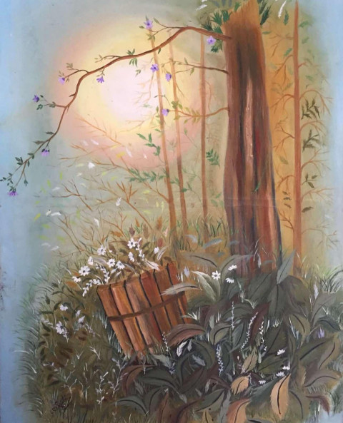 Oil painting work