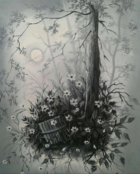 Black and white painting