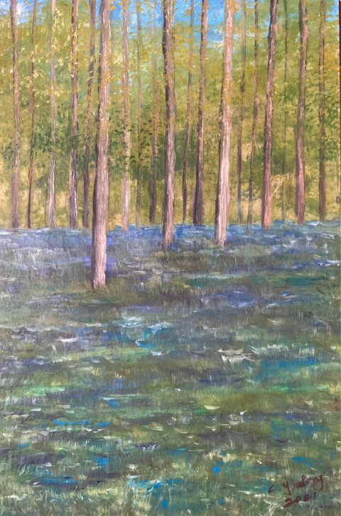 Forest Flowers in Blue