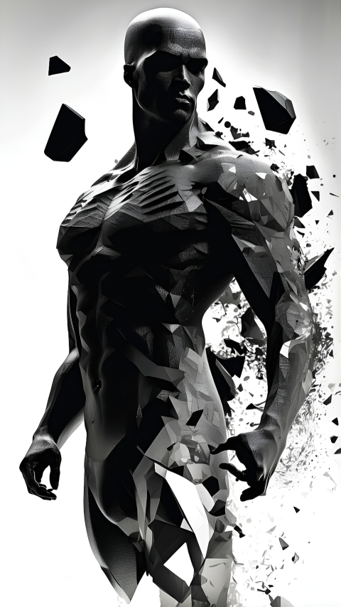 Bold man digital artwork