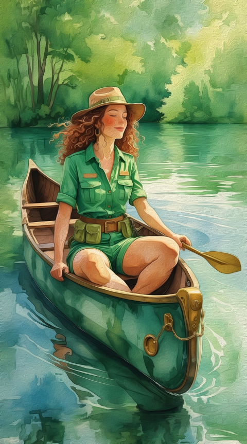 Sailor girl oil painting